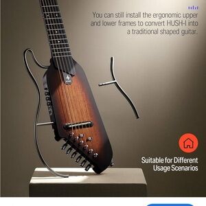 New Donner Travel Guitar Hush with Accessories